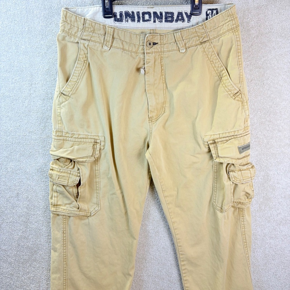 Vintage Unionbay Men's‎ Tan Cargo Pants 34x30 (Fits 36x28) Workwear Skater y2k